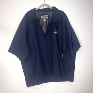 Zero Restriction Golf Outerwear Blue Short Sleeve The Golf Club Logo 1/4 Zip xl
